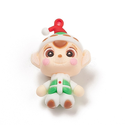 PVC Plastic Christmas Style Big Pendants PVC-O001-02K-1