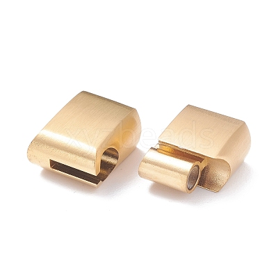 PVD Vacuum Plating 304 Stainless Steel Magnetic Clasps with Glue-in Ends STAS-I171-11G-1