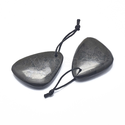 Natural Shungite Pendants G-F675-20-1