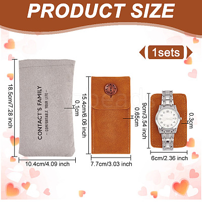 Rectangle Imitation Leather Single Watch Pouch Storage Bags ABAG-WH0051-07-1
