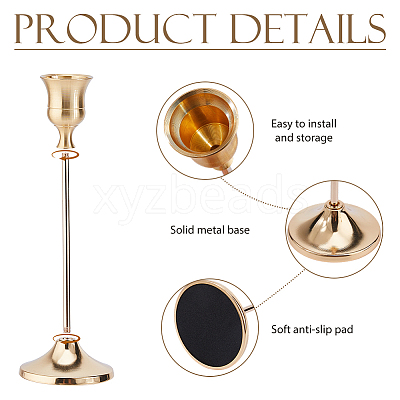 6 Sets Aluminum Candle Holders AJEW-WH0696-152-1