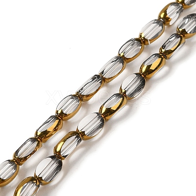 Electroplate Transparent Glass Beads Strands EGLA-Q127-A01-01A-1