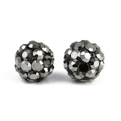Polymer Clay Rhinestone Beads RB-H284-6MM-Half-1-1