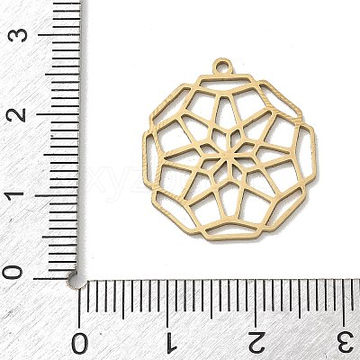 Hollow 201 Stainless Steel Pendants STAS-B136-11G-1