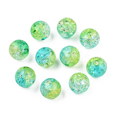 Transparent Crackle Acrylic Beads CACR-N002-06A-1