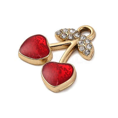 Cherry Alloy Pendants PALLOY-S051-01E-G-1