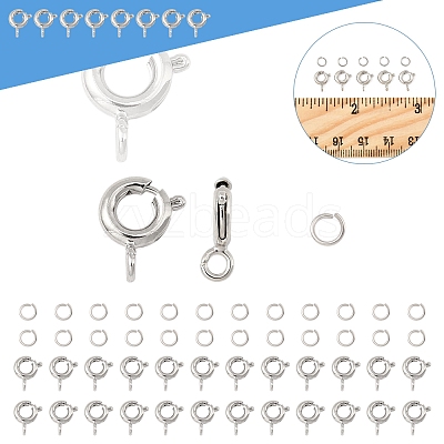 Brass Spring Ring Clasps KK-FS0001-50P-1