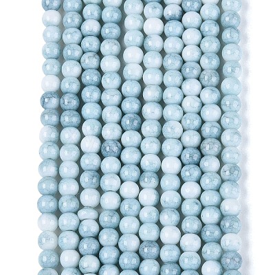 Ombre Effect Opaque Crackle Glass Beads Strands GLAA-Q106-01A-A05-1