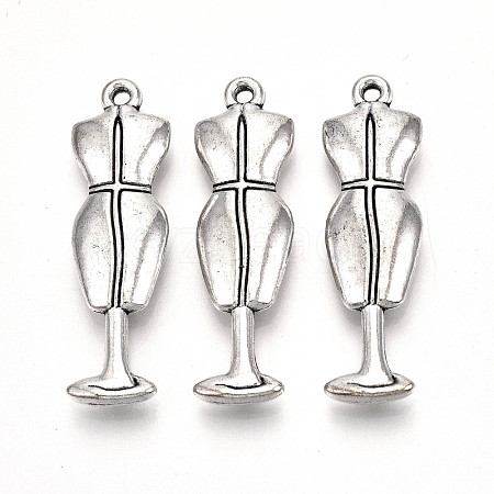 Tibetan Style Alloy Pendants TIBE-S323-080AS-RS-1