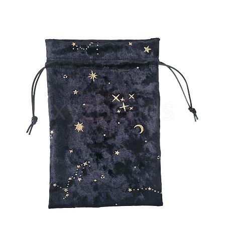 Hot Stamping Moon Star Velvet Storage Bags WG24388-01-1