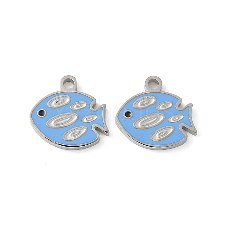 304 Stainless Steel Enamel Charms STAS-L022-166P-01-1