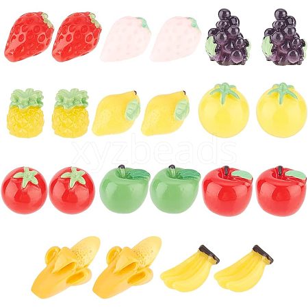  55Pcs 11 Styles Opaque Resin Decoden Cabochons CRES-NB0001-34-1