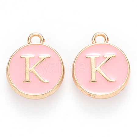 Golden Plated Alloy Enamel Charms ENAM-S118-07K-1