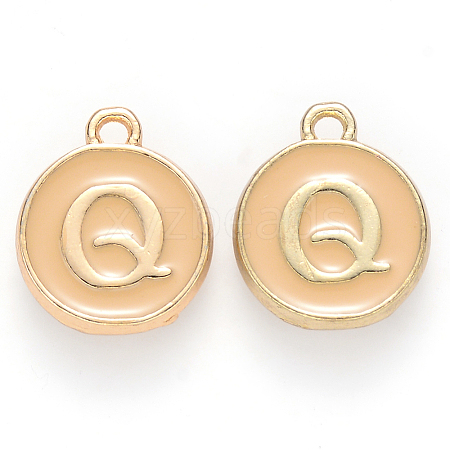 Golden Plated Alloy Enamel Charms ENAM-S118-06Q-1