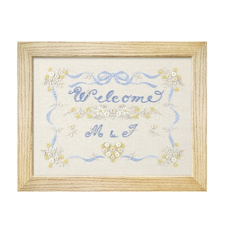 Word Welcome DIY Embroidery Starter Kits PW-WG23508-03-1