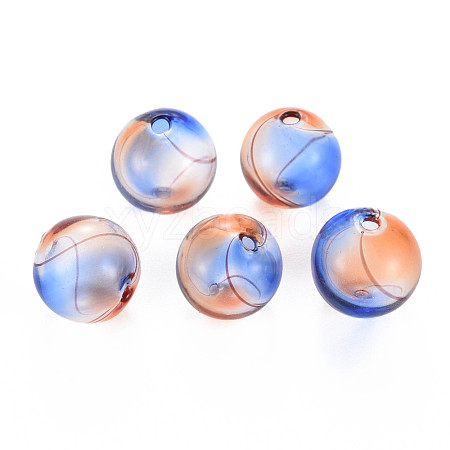 Transparent Handmade Blown Glass Globe Beads X-GLAA-T012-33A-02-1