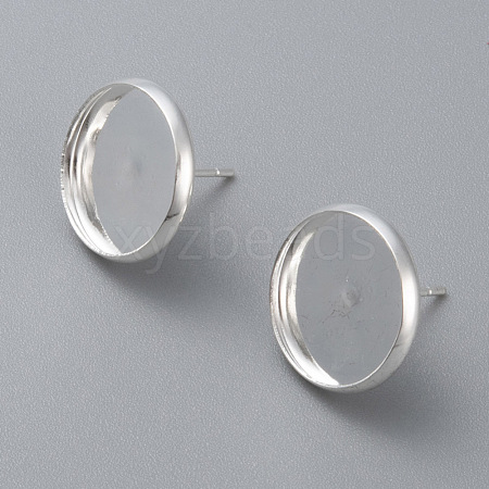 304 Stainless Steel Stud Earring Settings STAS-K131-E-01S-1