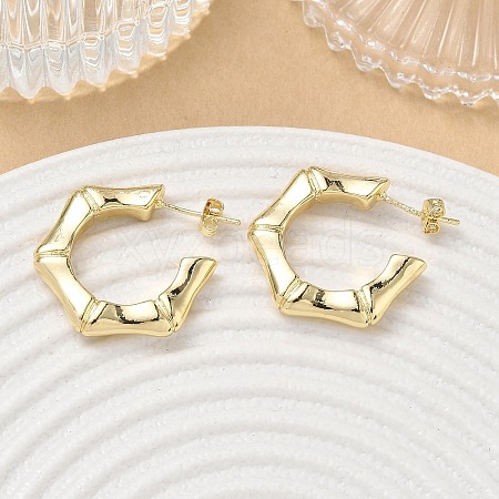 Brass Stud Earrings KK-CBAD851-27G-1