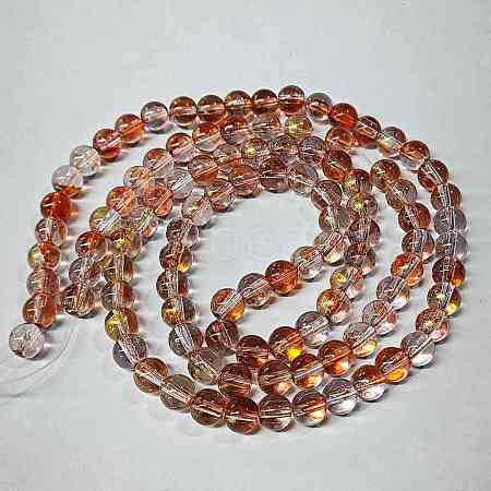 Baking Paint Glass Beads Strands DGLA-YW0002-01A-03-1