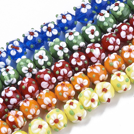 Handmade Lampwork Beads Strands LAMP-N021-001-1