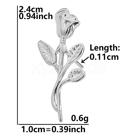 Non-Tarnish Fashion Leaf 304 Stainless Steel Stud Earrings for Women VG1798-1-1