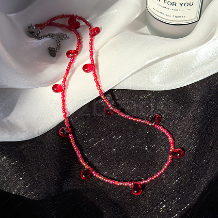 Gothic Resin Red Blood Drop Necklaces ZQ5586-2-1