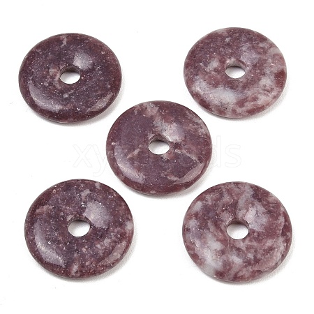 Natural Lepidolite Pendants G-K099-50mm-02-1