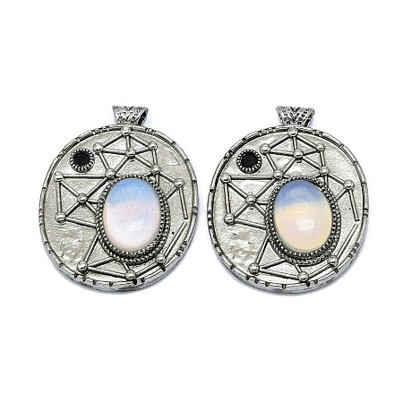 Opalite Oval Pendants G-Q165-03AS-06-1