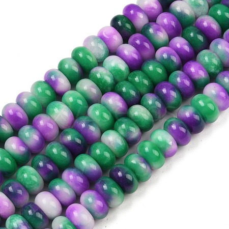 Dyed Natural White Jade Beads Strands G-G107-A25-01-1