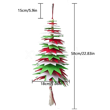 Non-woven Fabrics Christmas Tree Pendant Decorations PW-WGBBAD2-01-1