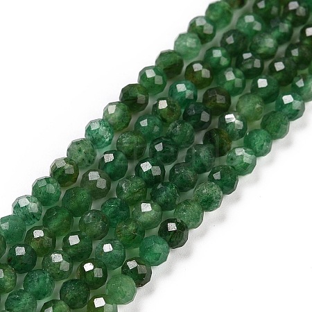Natural Fuchsite Beads Strands X-G-C009-A13-1