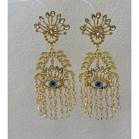 Alloy Rhinestone Chandelier Earrings for Women WGAEBEB-01-1