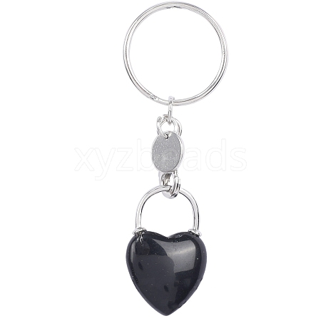 Natural Obsidian Keychain PW-WGCB953-05-1