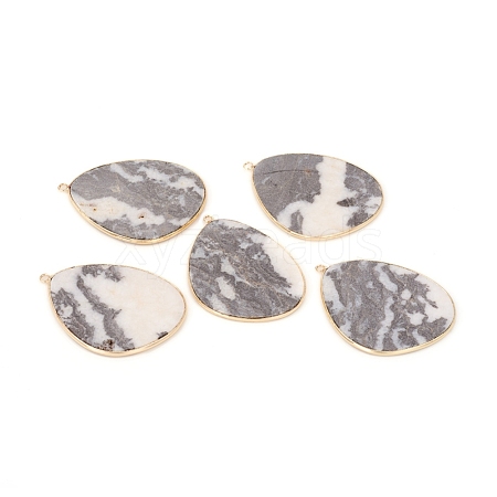 Natural Zebra Jasper Pendants G-E526-02K-1