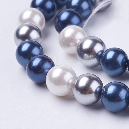 Shell Pearl Beads Strands BSHE-L035-10mm-I05-1