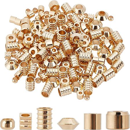 SUPERFINDINGS 300Pcs Brass Spacer Beads KK-FH0003-53-1