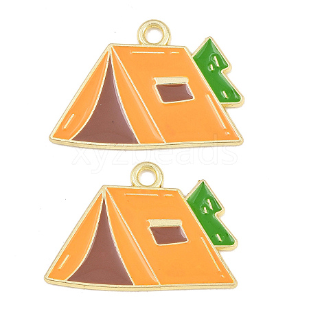 Alloy Enamel Pendants AL-CBA6AEB-12G-01-1