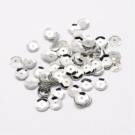 Plastic Paillette Beads PVC-A001-10mm-08-1