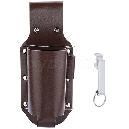 1Pc PU Leather Wine Bottle Cover AJEW-GF0003-88B-1
