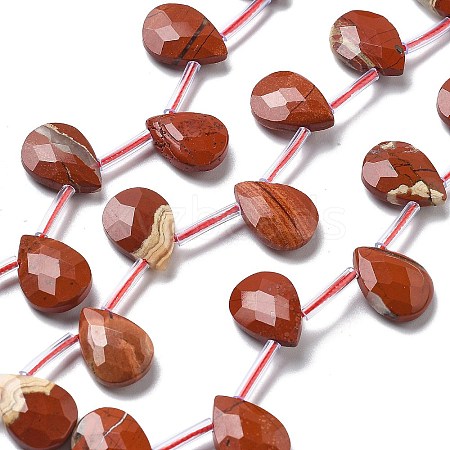 Natural Red Jasper Beads Strands G-K382-C04-01-1