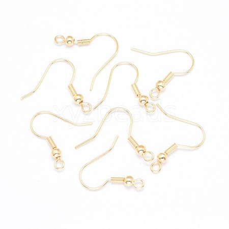 Rack Plating Brass Earring Hooks KK-E672-107KCG-1