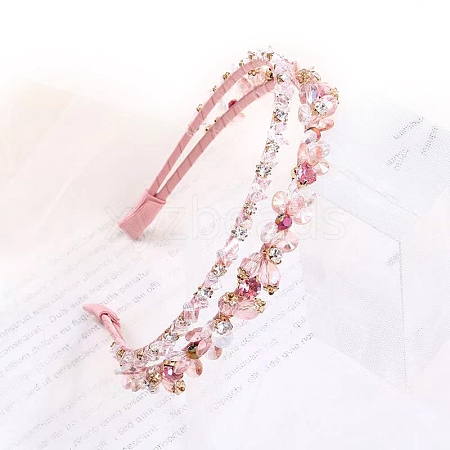 Shiny Elegant Glass Hair Bands PW-WG75179-07-1