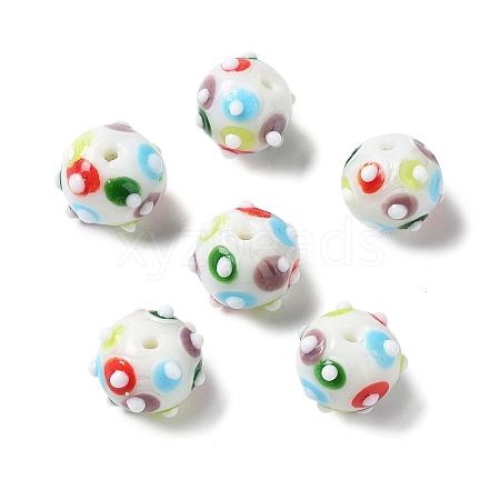 Handmade Bumpy Lampwork Beads LAMP-F022-03H-1