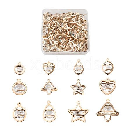 72Pcs 12 Style Alloy Pendants PALLOY-TA0002-28-1