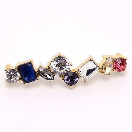 Zinc Alloy Colorful Rhinestone Shoe Buckle Clipss PALLOY-SZC0001-02A-1