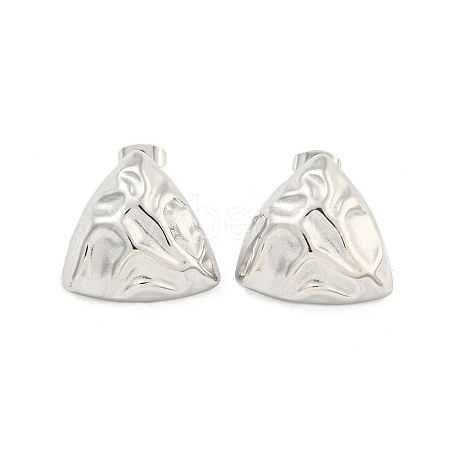 Non-Tarnish Triangle 304 Stainless Steel Ear Studs EJEW-L290-026P-1