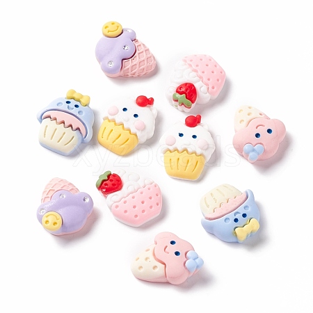 Opaque Resin Decoden Cabochons CRES-A050-07-1
