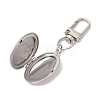 Oval with Sakura 316 Stainless Steel Locket Pendant Decoration HJEW-JM02658-5