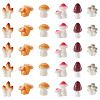 30Pcs 6 Colors Mushroom Themes Resin Display Decorations DJEW-TA0001-27-2
