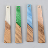 Opaque Resin & Walnut Wood Pendants RESI-S389-043A-C-1